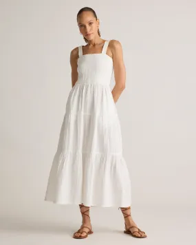 100% Organic Cotton Gauze Smocked Sleeveless Maxi Dress