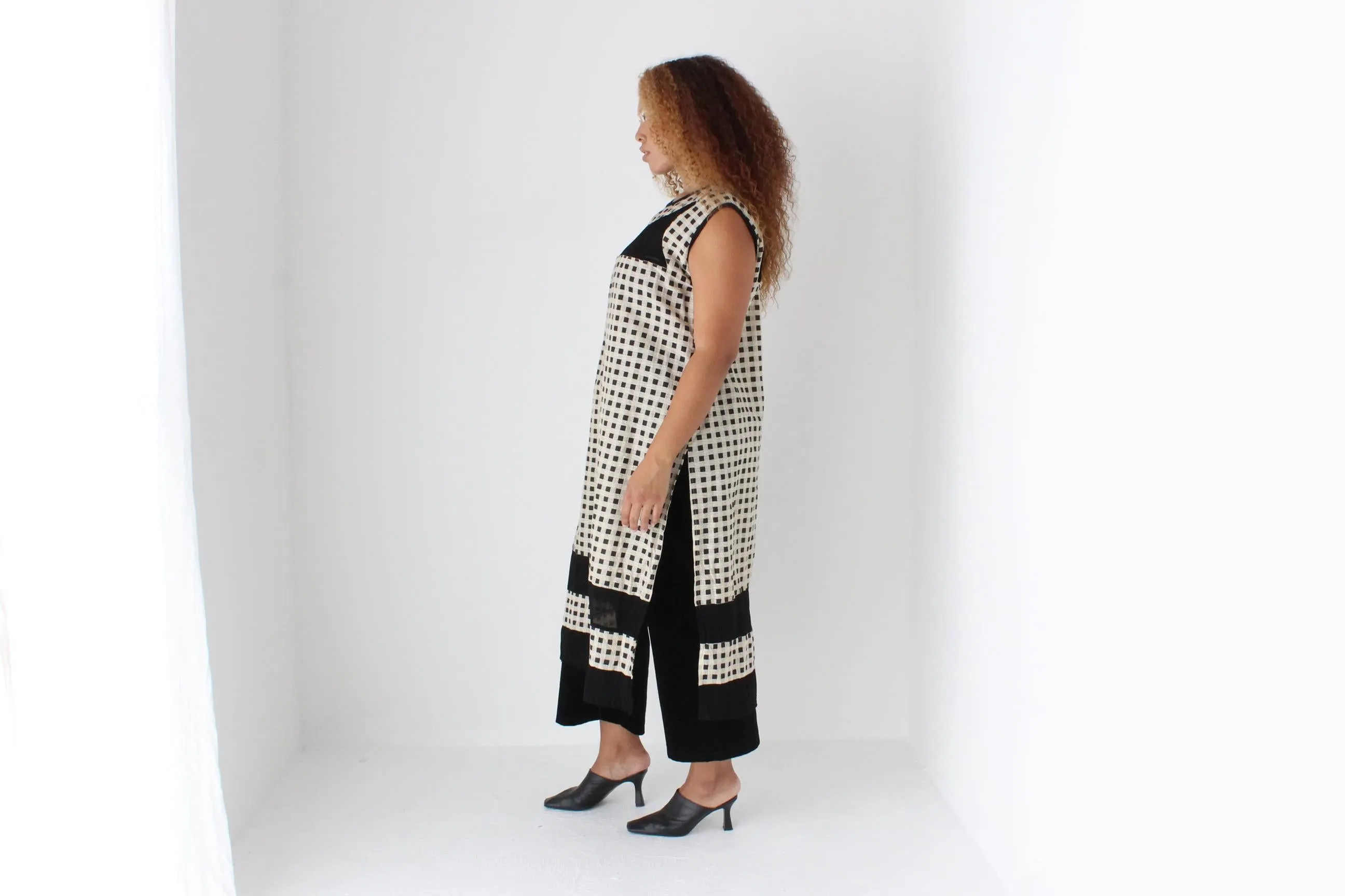 90s Gauzy Gingham Relaxed Dress
