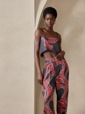 Arabella Silk Cropped Tank Top