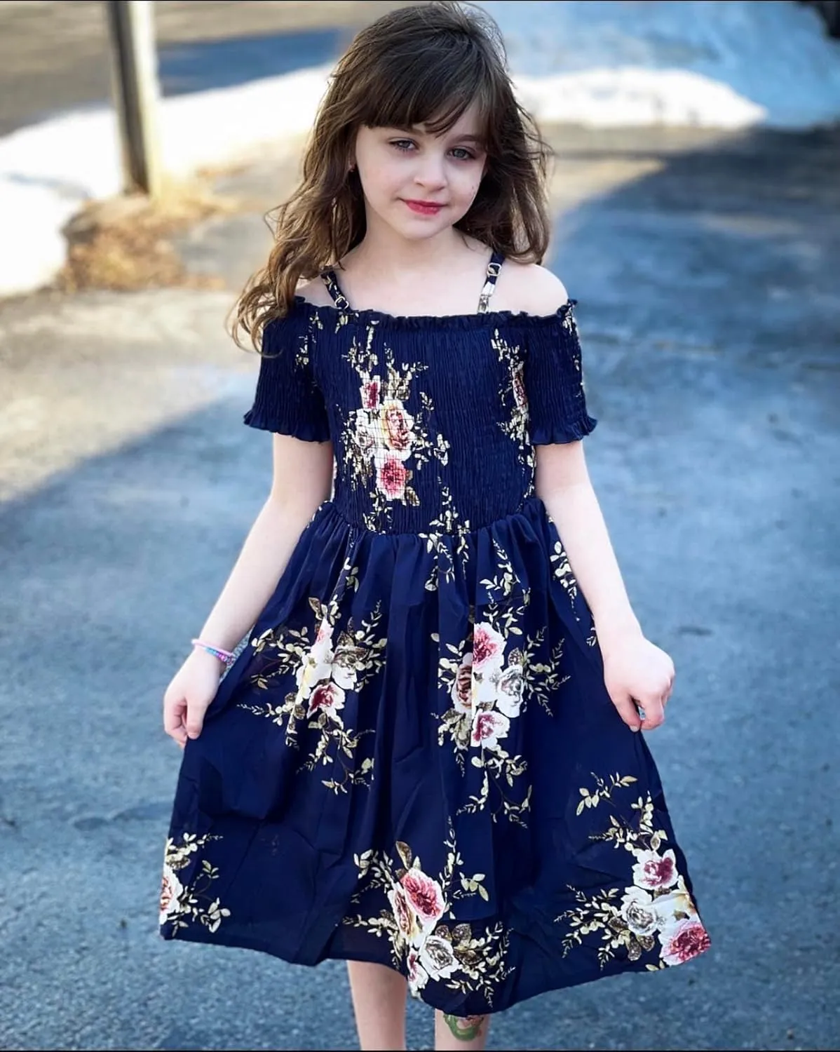 Arshiner Girls Casual Summer Floral Sleeveless Sundress Cami Dress