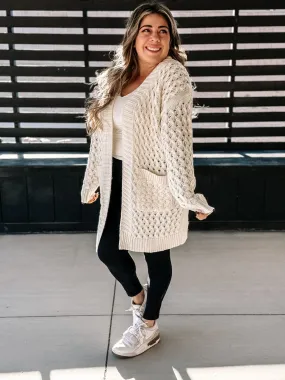 Autumn Haven Boho Western Knit Cardigan, Cream