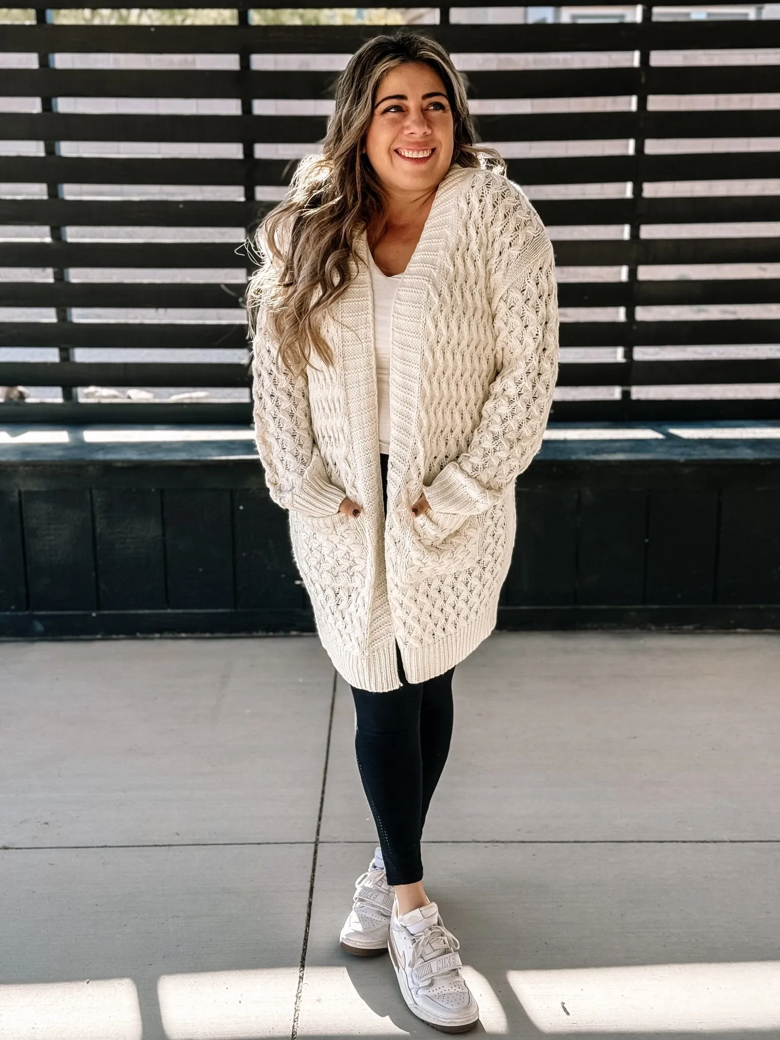 Autumn Haven Boho Western Knit Cardigan, Cream
