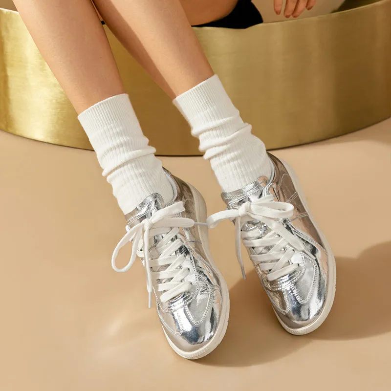 BeauToday Retro Casual Sneakers with Patchwork Design for Women