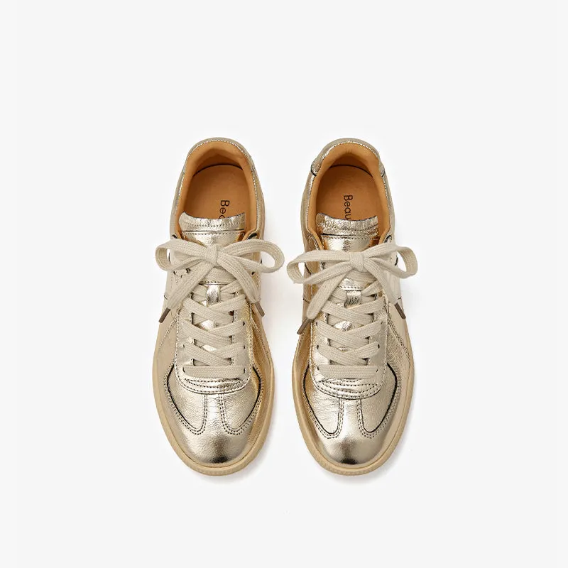 BeauToday Retro Casual Sneakers with Patchwork Design for Women