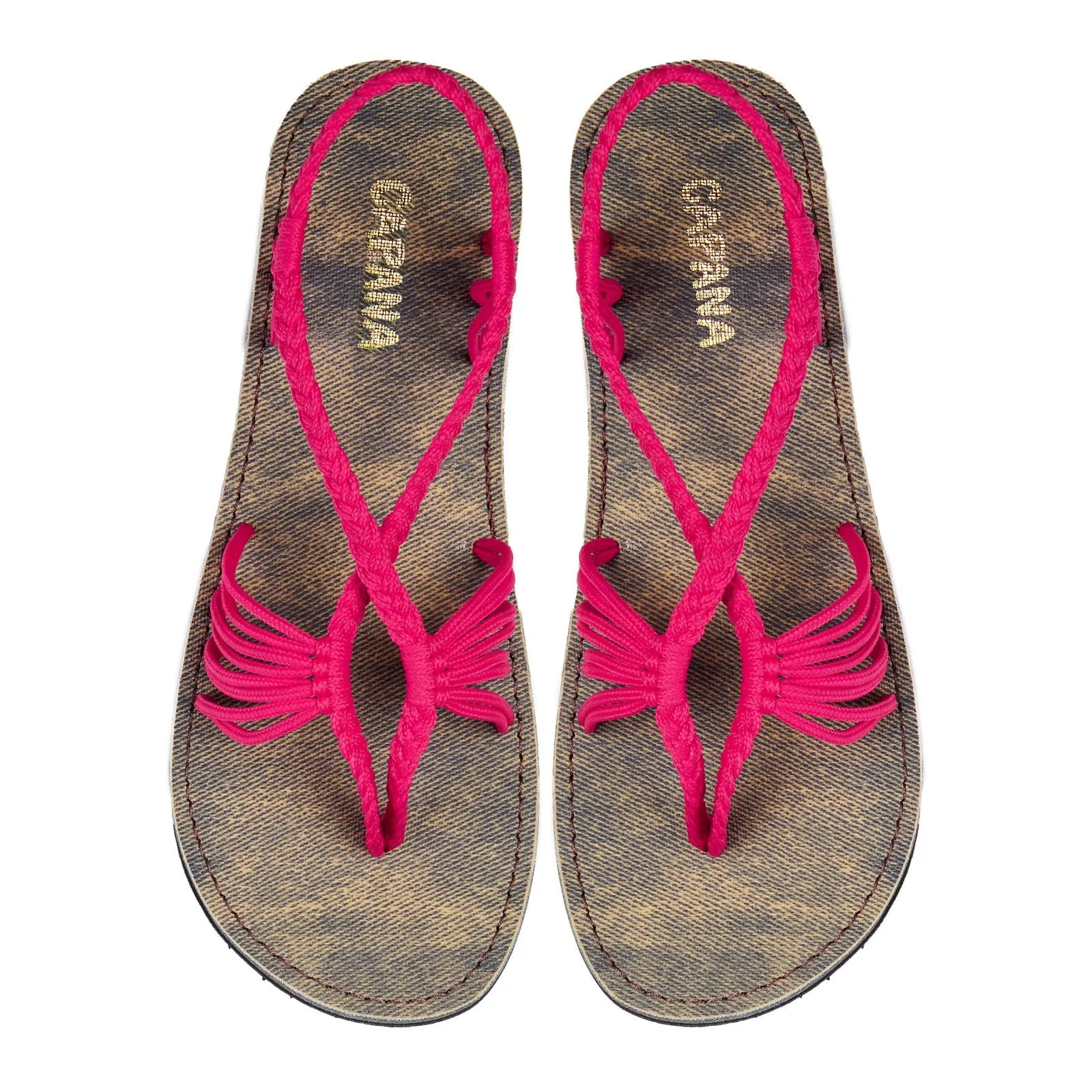 Cocoon- Pink Jeans Rope Sandals