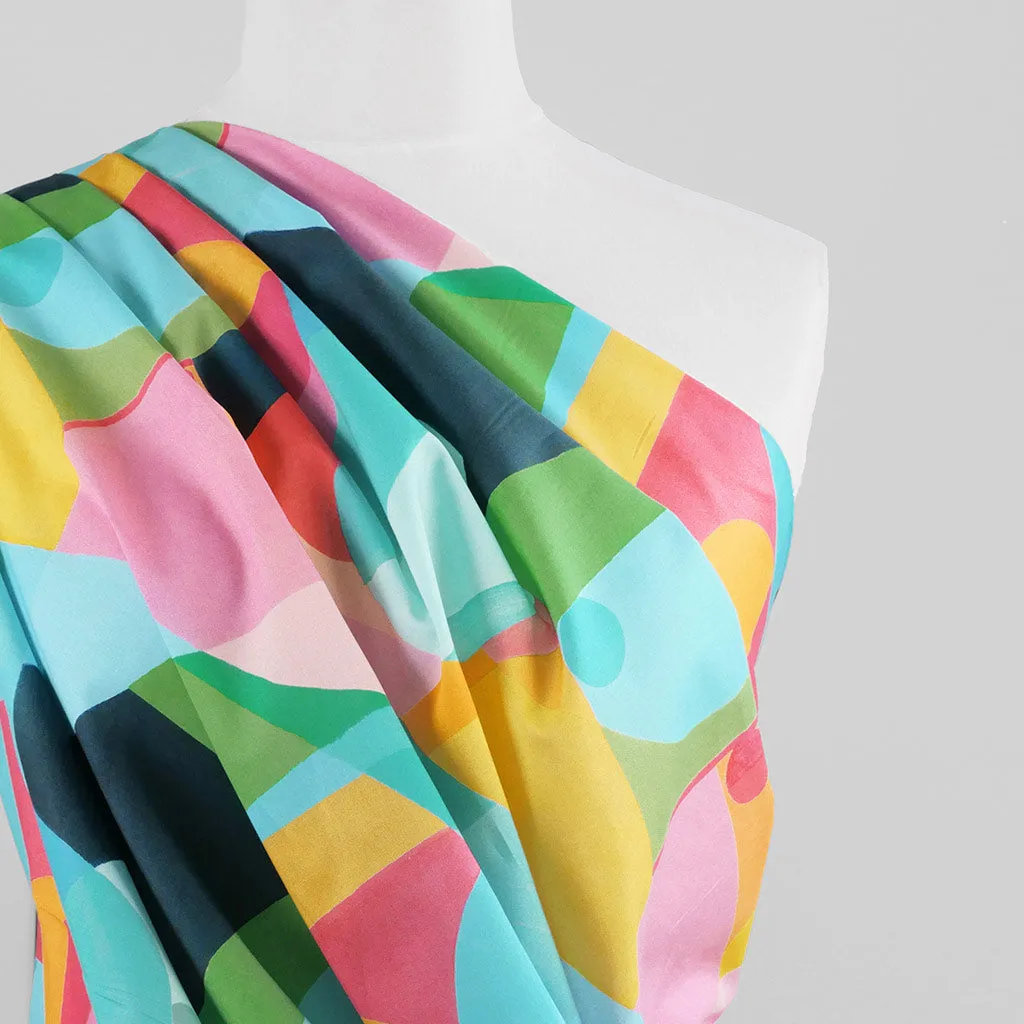 Cotton Voile - Aqua Midnight Summer Swim Woven Fabric by Nerida Hansen