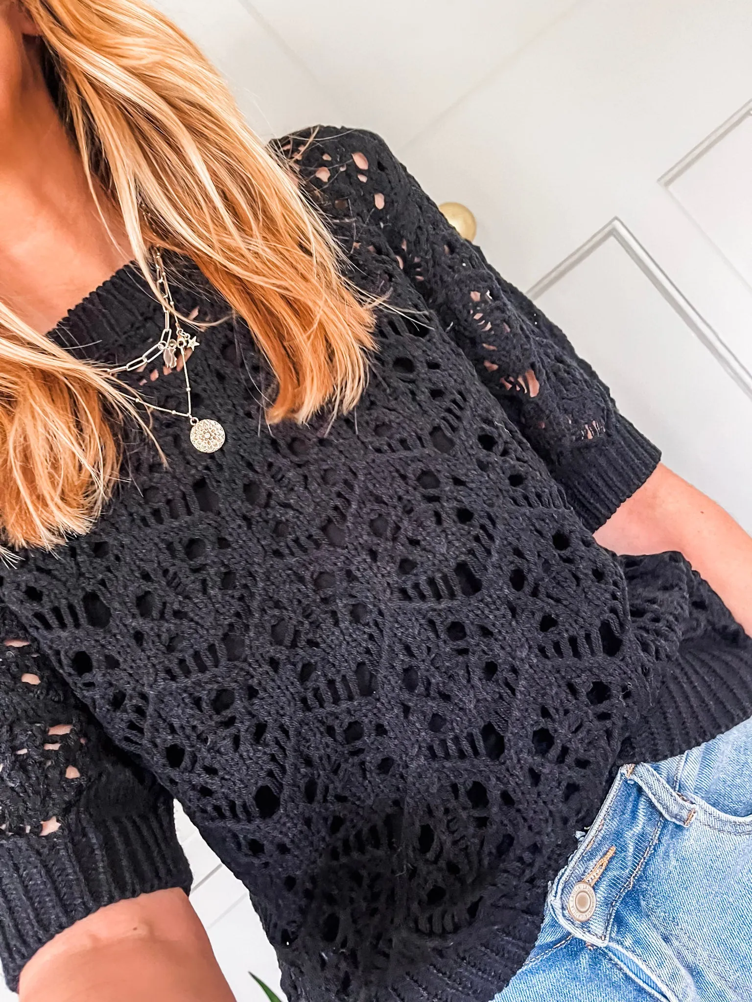 Crochet Short Sleeve Jumper