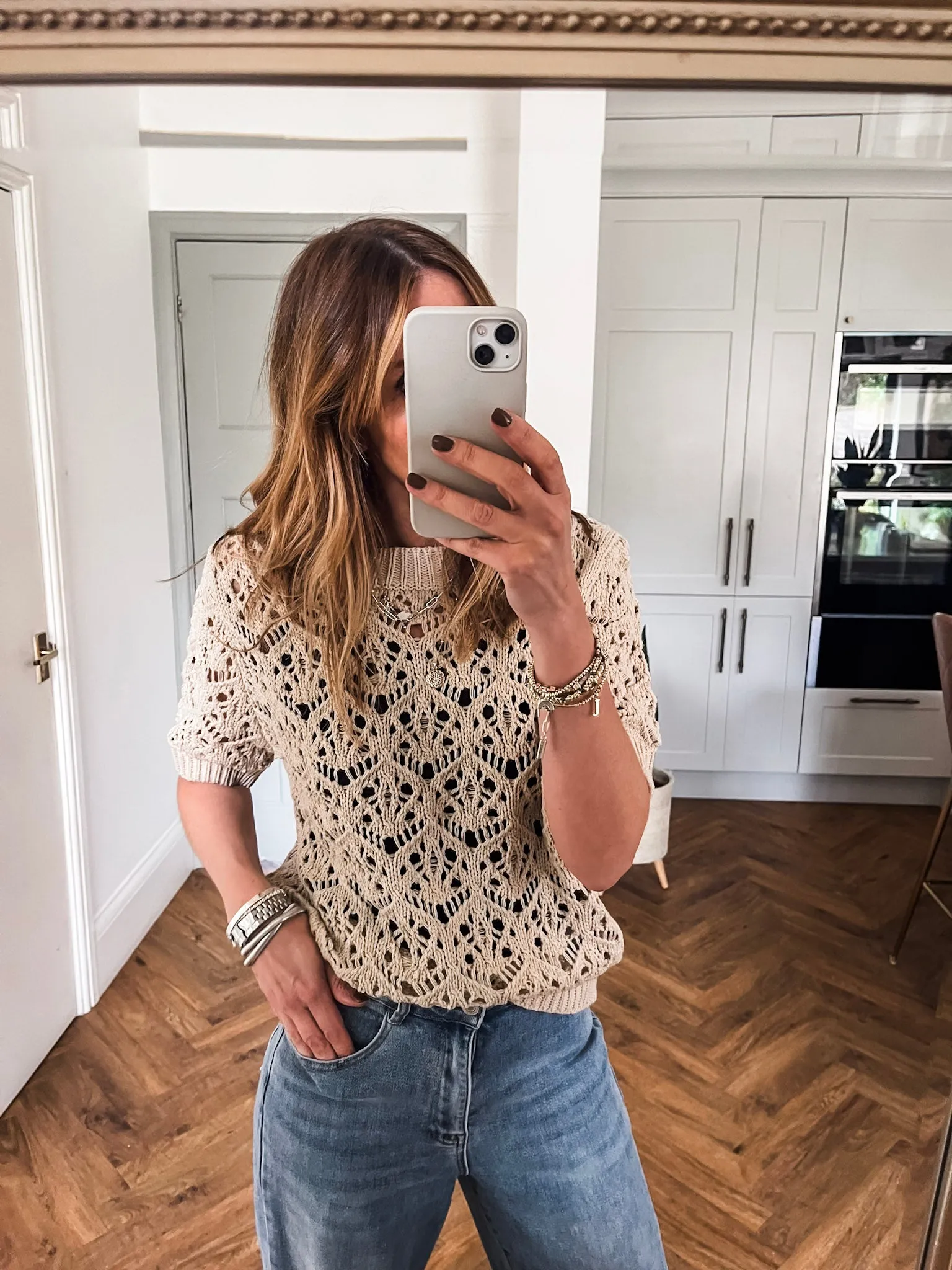 Crochet Short Sleeve Jumper
