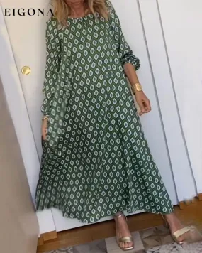 Geometric print casual dress