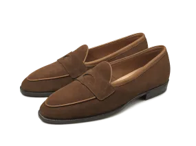 Grand Fenelon Penny Loafers in Tan Noble Suede