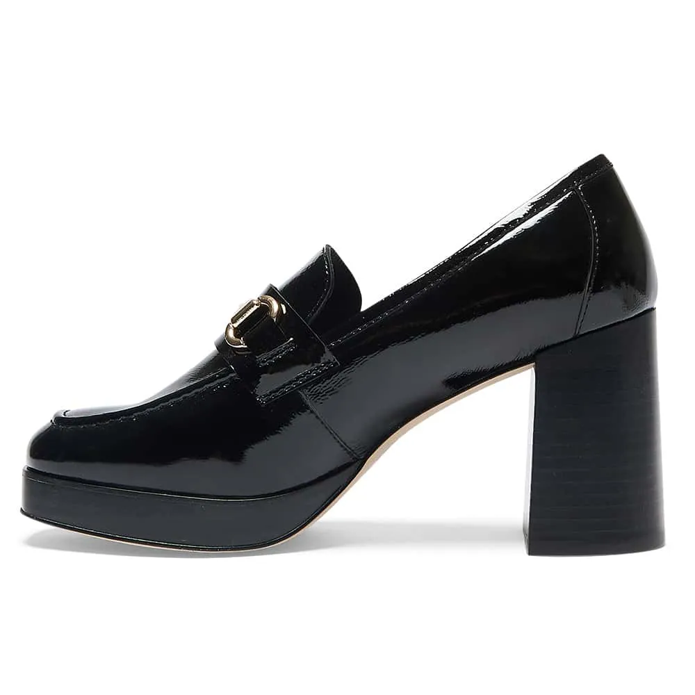 Heidi Loafer in Black Patent