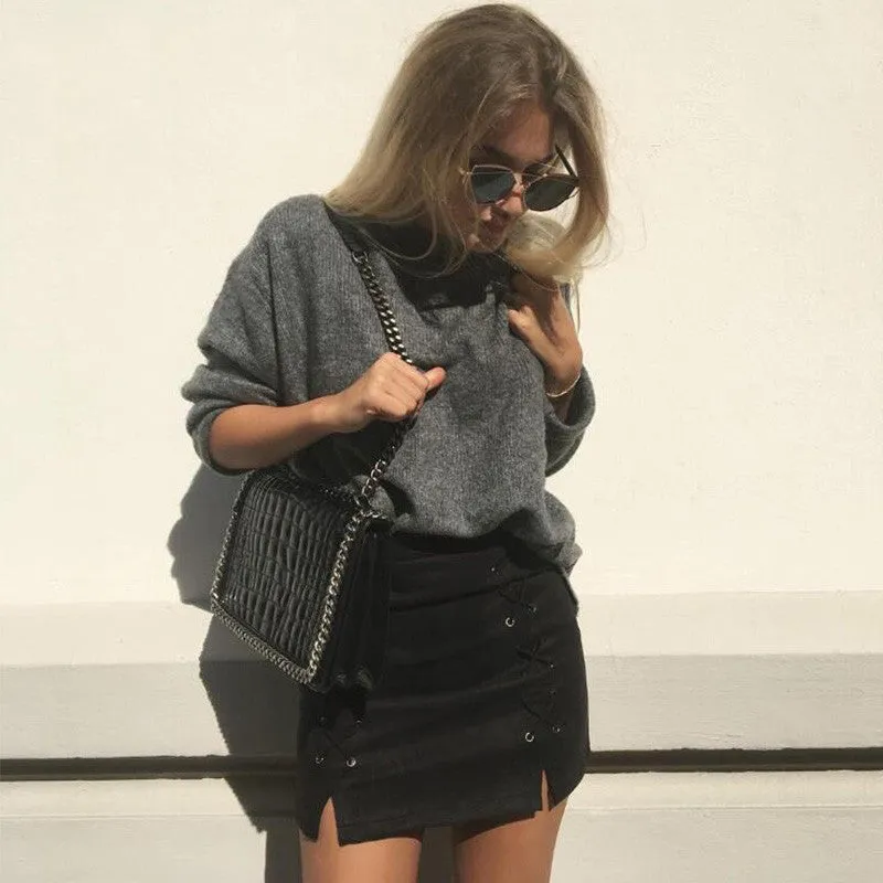 High Waist Skirt Of Cotton