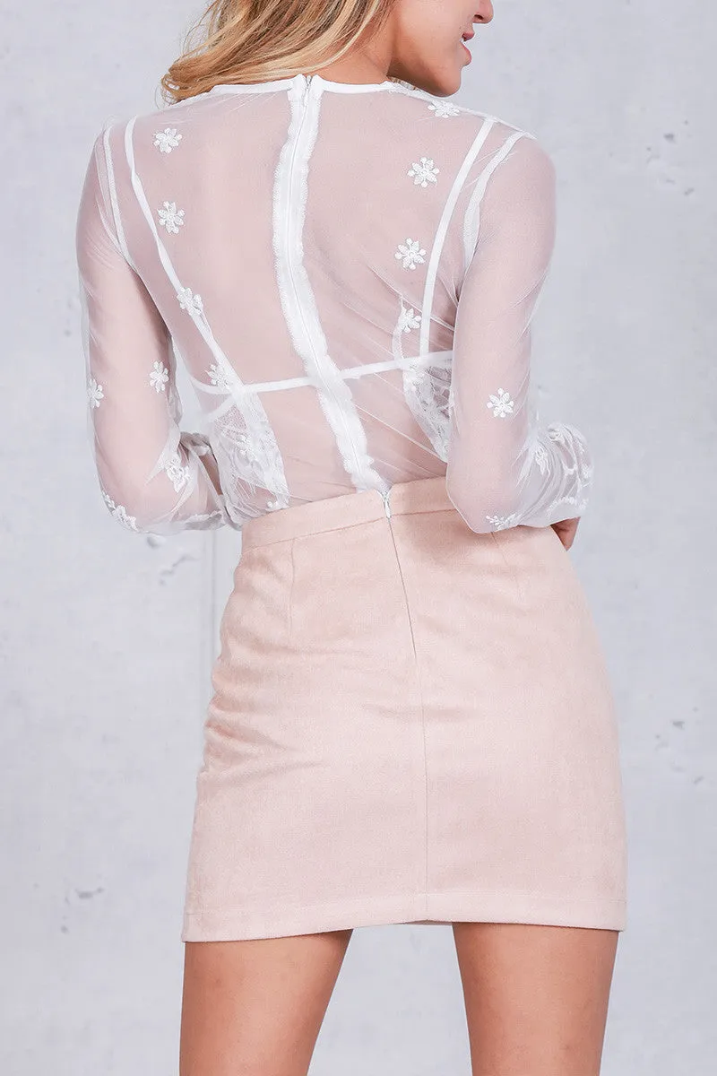 High Waist Skirt Of Cotton