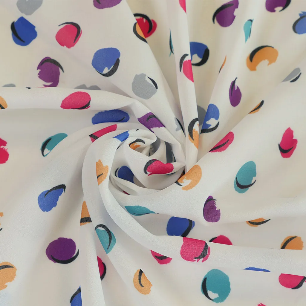 Liza 111766 - White Sweet Spot Georgette Woven Fabric from John Kaldor