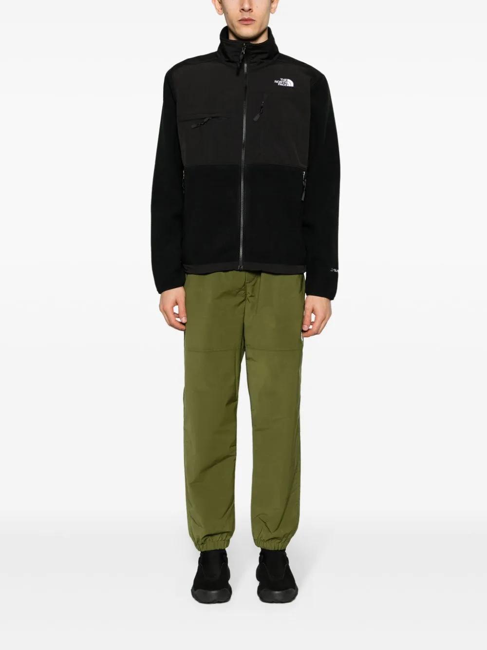 logo-print fleece jacket