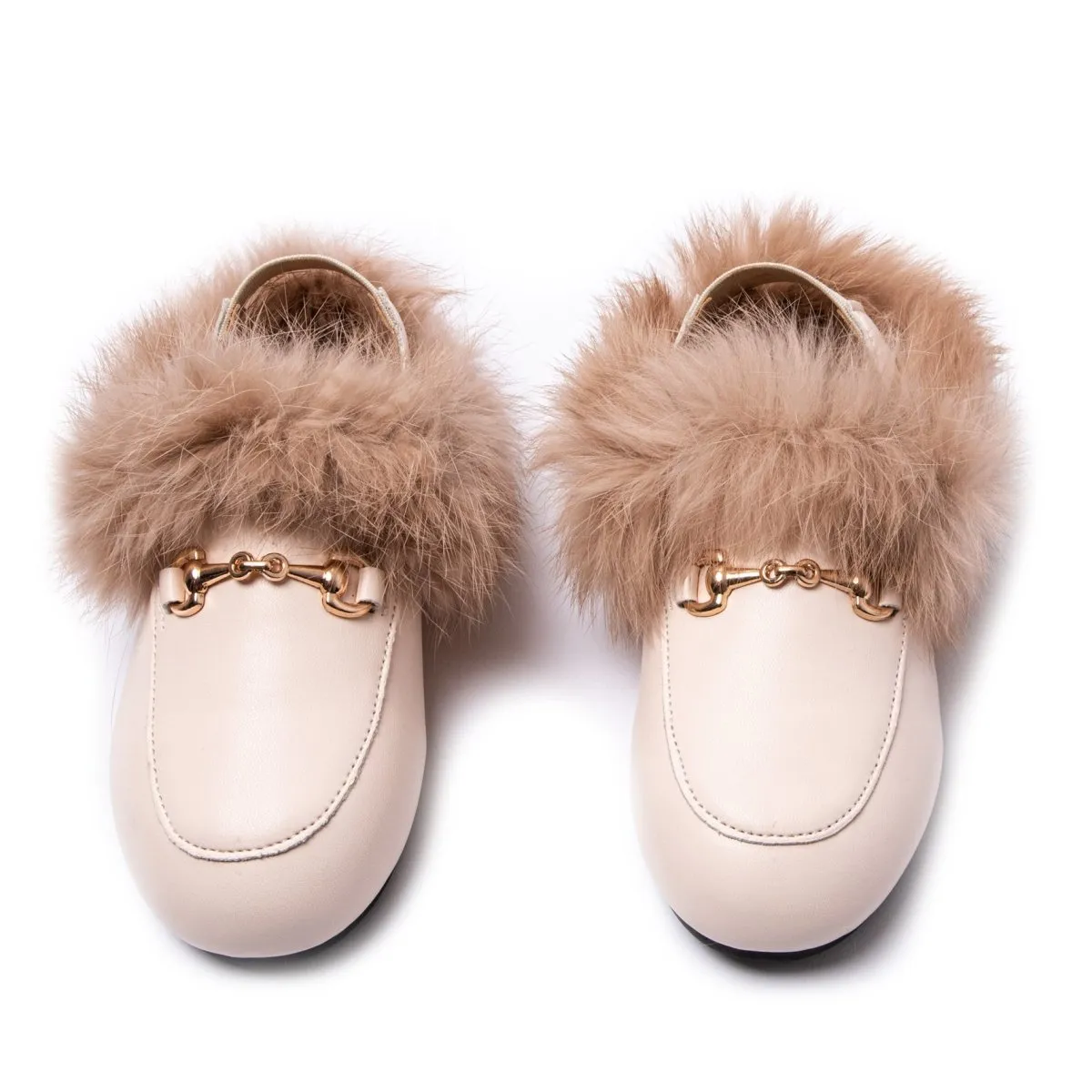 MADISON FAUX FUR SLINGBACK LOAFERS