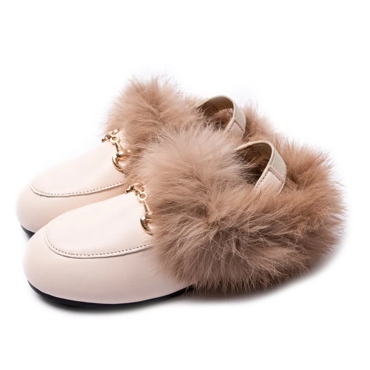 MADISON FAUX FUR SLINGBACK LOAFERS