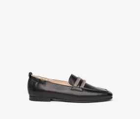 Nerogiardini black leather loafers