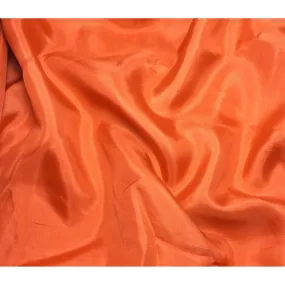 Remnant Sale 57"x45"- CORAL ORANGE China Silk HABOTAI Fabric
