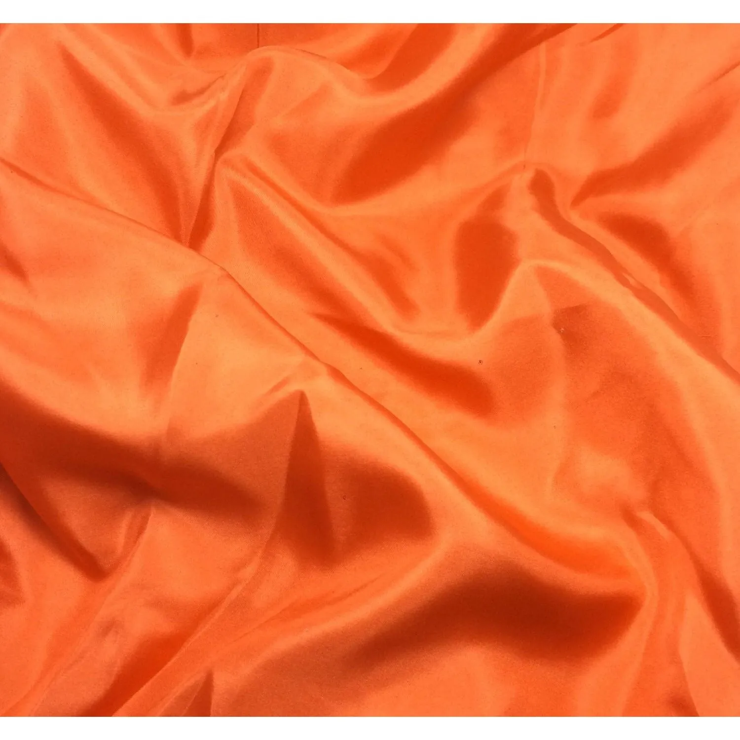 Remnant Sale 57"x45"- CORAL ORANGE China Silk HABOTAI Fabric