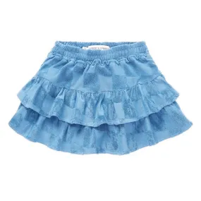 Sproet & Sprout Breezy Blue Blocks Terry Skirt
