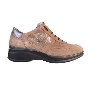Stonefly scarpa sneakers da donna  Travel 6 Velour 107516 E89 almond