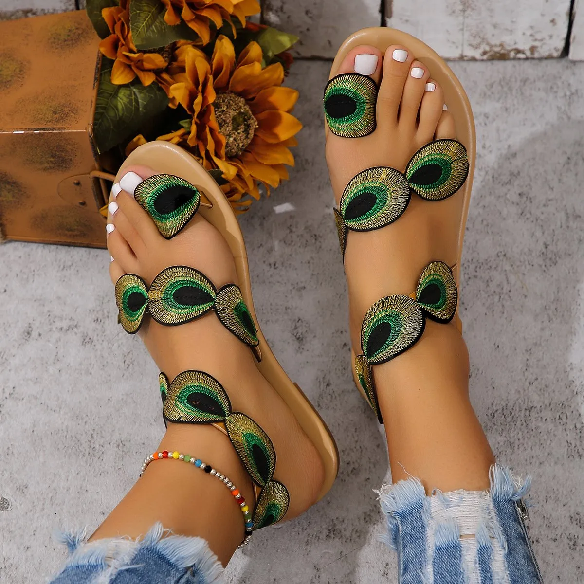 Stylish Slingback Thong Sandals
