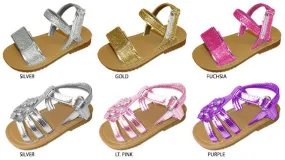 toddler girls assorted flower mesh sandals Case of 72