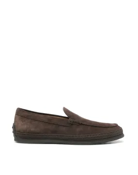 Tod's brown slip-on shoes in suede