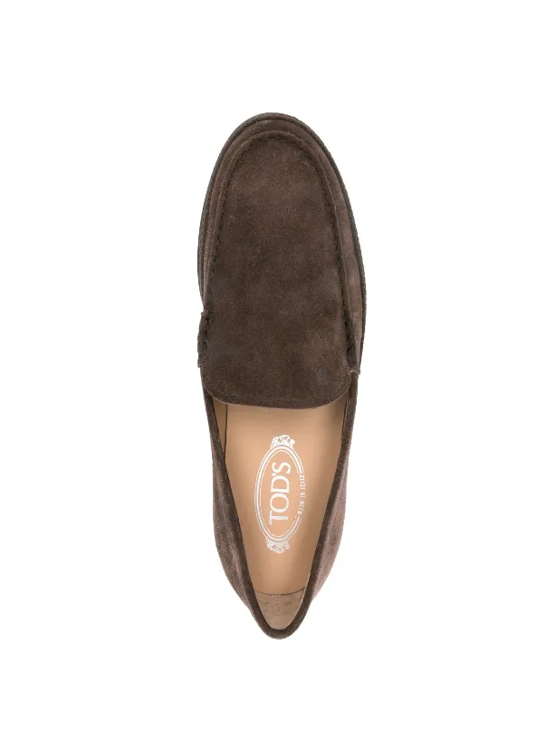 Tod's brown slip-on shoes in suede