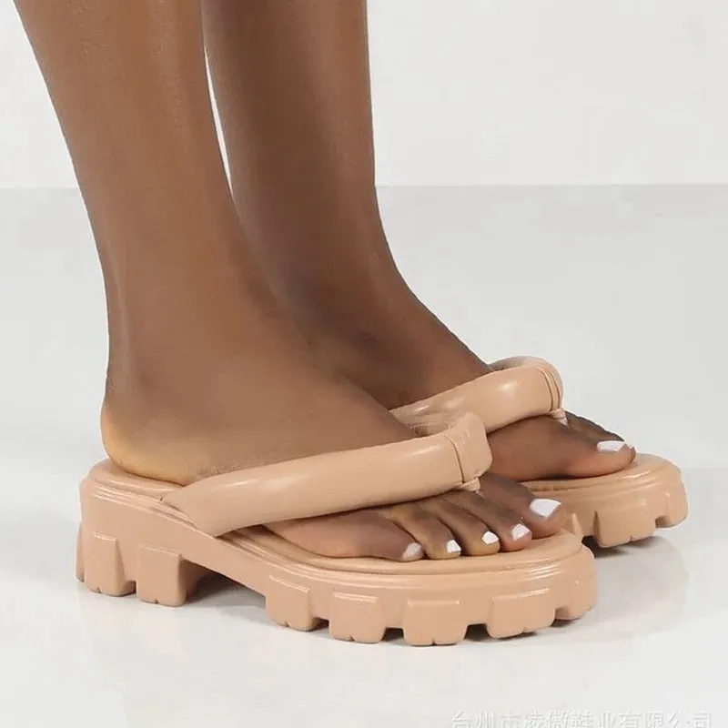 Women's Colorful Platform Flip Flop