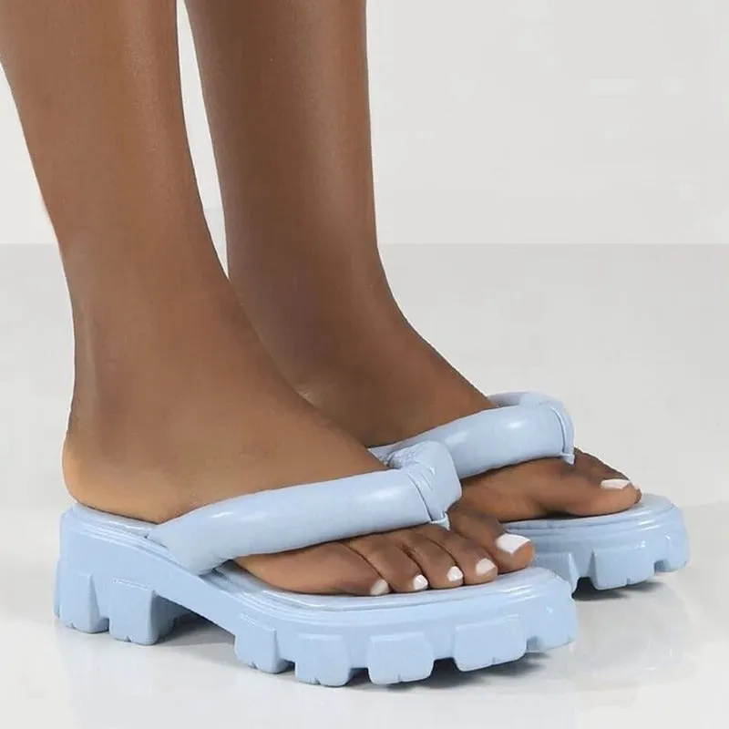 Women's Colorful Platform Flip Flop