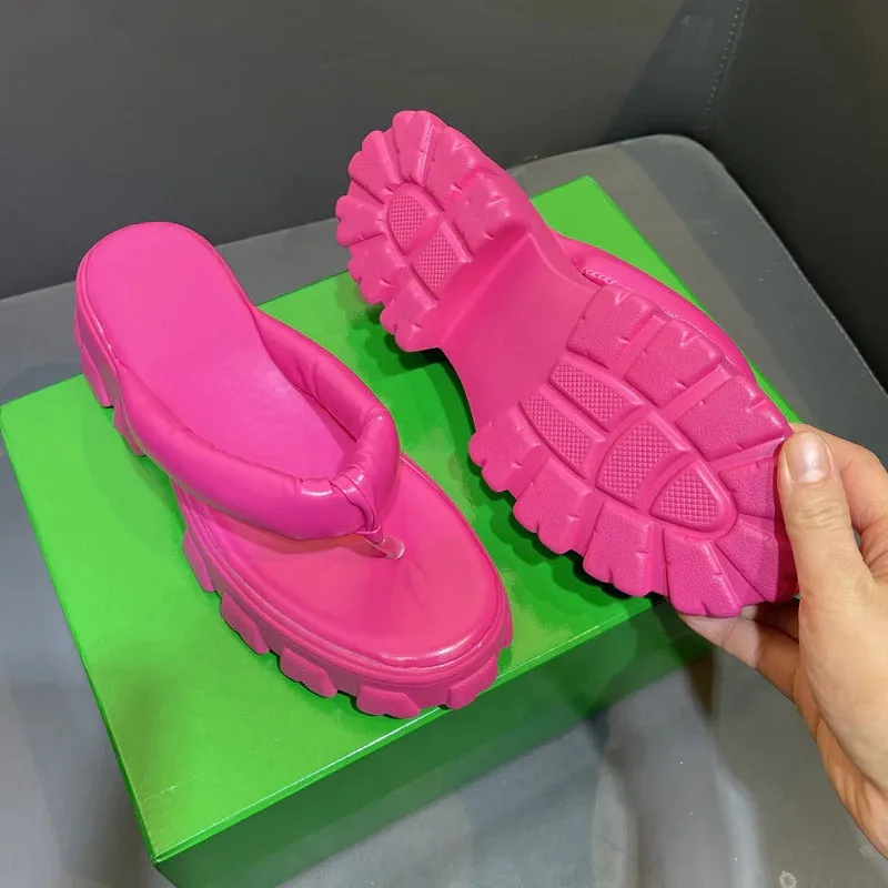 Women's Colorful Platform Flip Flop