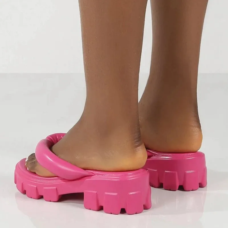 Women's Colorful Platform Flip Flop