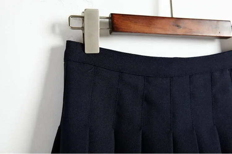 Women's Summer High Waist Pleated A-Line Mini Skirt